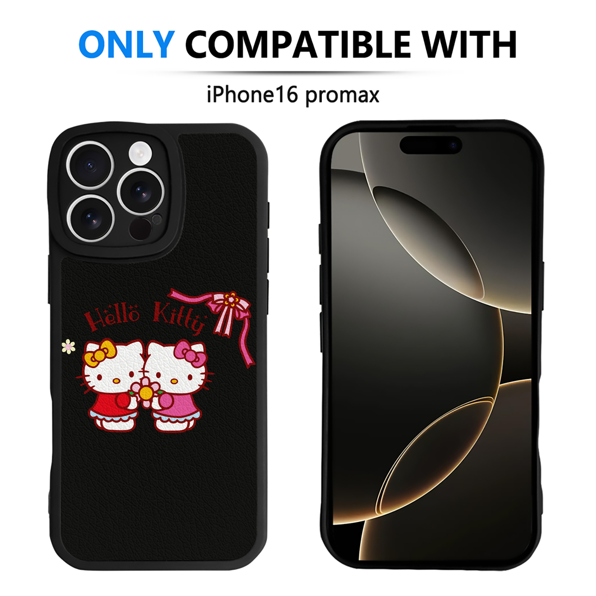 （画像用） Hello Kitty ハローキティ 【iPhone 16シリーズ対応】シリコンスマホケース（レザー調） 材質：シリコン